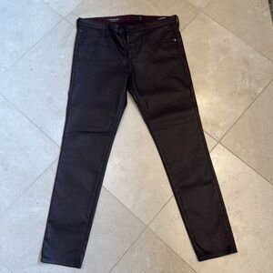 AG 31R Burgundy Coated The Legging Ankle - maybe worn once - great color!
